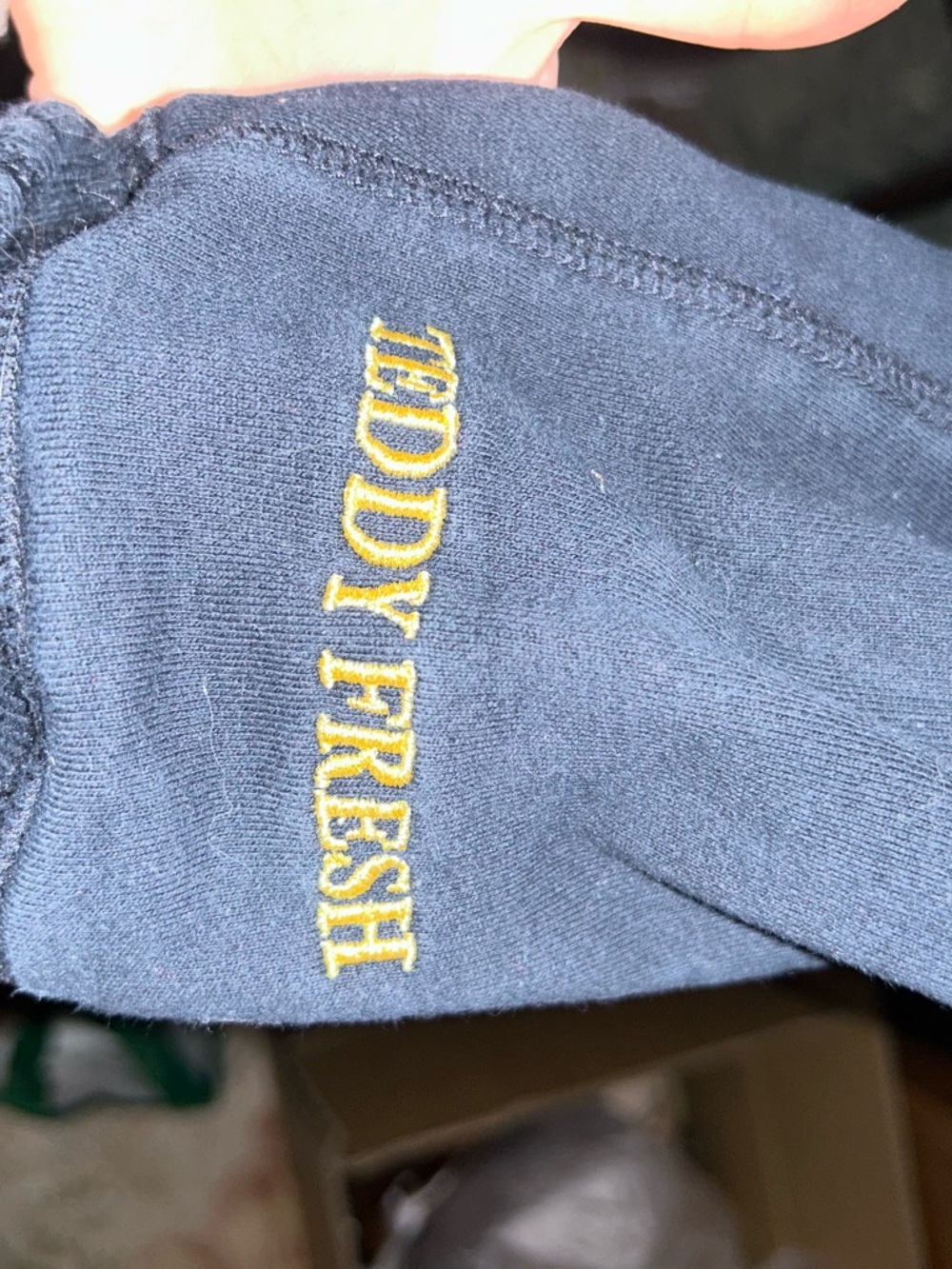 Teddy Fresh x Elton John Black Graphic Embroidered Oversized Hoodie - Picture 3 of 6